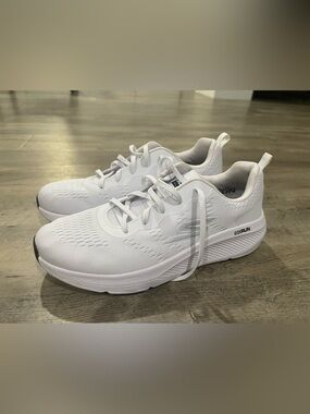 Skechers White Breathable Lace-Up Walking Sneakers